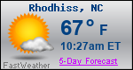 Weather Forecast for Rhodhiss, NC