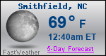 Weather Forecast for Smithfield, NC