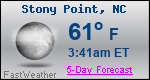 Weather Forecast for Stony Point, NC