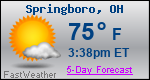 Weather Forecast for Springboro, OH