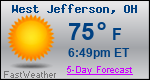 Weather Forecast for West Jefferson, OH