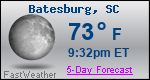 Weather Forecast for Batesburg, SC