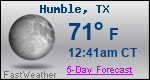Weather Forecast for Humble, TX