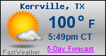 Weather Forecast for Kerrville, TX