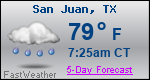 Weather Forecast for San Juan, TX