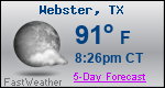 Weather Forecast for Webster, TX