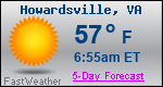 Weather Forecast for Howardsville, VA