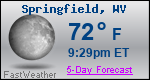 Weather Forecast for Springfield, WV