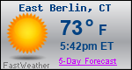 Weather Forecast for East Berlin, CT