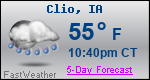 Weather Forecast for Clio, IA