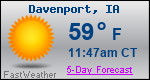 Weather Forecast for Davenport, IA
