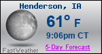 Weather Forecast for Henderson, IA