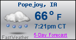 Weather Forecast for Popejoy, IA