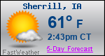 Weather Forecast for Sherrill, IA