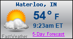 Weather Forecast for Waterloo, IN