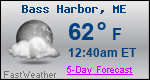 Weather Forecast for Bass Harbor, ME
