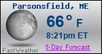 Weather Forecast for Parsonsfield, ME