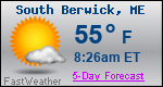 Weather Forecast for South Berwick, ME