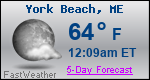 Weather Forecast for York Beach, ME