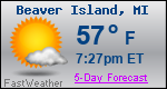 Weather Forecast for Beaver Island, MI