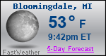 Weather Forecast for Bloomingdale, MI