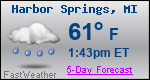 Weather Forecast for Harbor Springs, MI