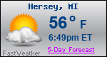 Weather Forecast for Hersey, MI