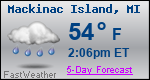 Weather Forecast for Mackinac Island, MI