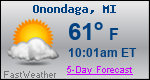 Weather Forecast for Onondaga, MI