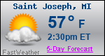 Weather Forecast for Saint Joseph, MI