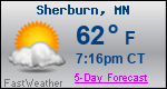 Weather Forecast for Sherburn, MN