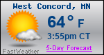 Weather Forecast for West Concord, MN