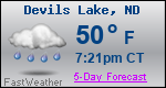 Weather Forecast for Devils Lake, ND