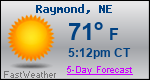 Weather Forecast for Raymond, NE