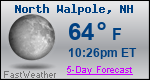 Weather Forecast for North Walpole, NH
