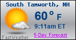 Weather Forecast for South Tamworth, NH