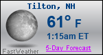 Weather Forecast for Tilton, NH