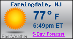 Weather Forecast for Farmingdale, NJ