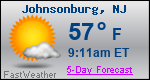 Weather Forecast for Johnsonburg, NJ