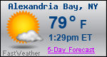 Weather Forecast for Alexandria Bay, NY