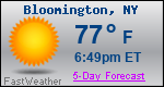 Weather Forecast for Bloomington, NY