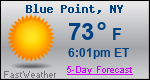 Weather Forecast for Blue Point, NY