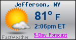 Weather Forecast for Jefferson, NY
