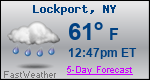 Weather Forecast for Lockport, NY