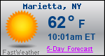 Weather Forecast for Marietta, NY