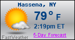 Weather Forecast for Massena, NY