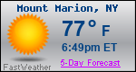 Weather Forecast for Mount Marion, NY