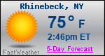 Weather Forecast for Rhinebeck, NY