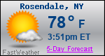 Weather Forecast for Rosendale, NY