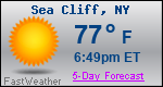 Weather Forecast for Sea Cliff, NY